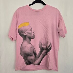 Rodman Brand Pink Graphic Basketball Tee L Retro The Worm Style  Streetwear Good